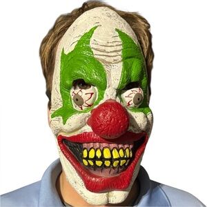 New scary clown Halloween face mask costume adult